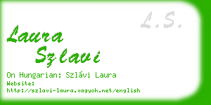 laura szlavi business card