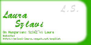laura szlavi business card